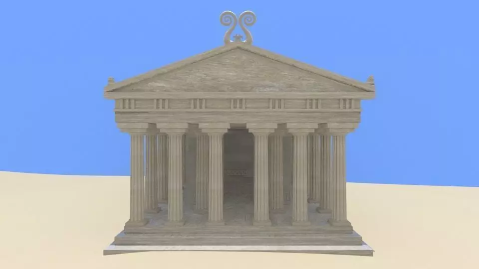 Greek Temple 3D model_0