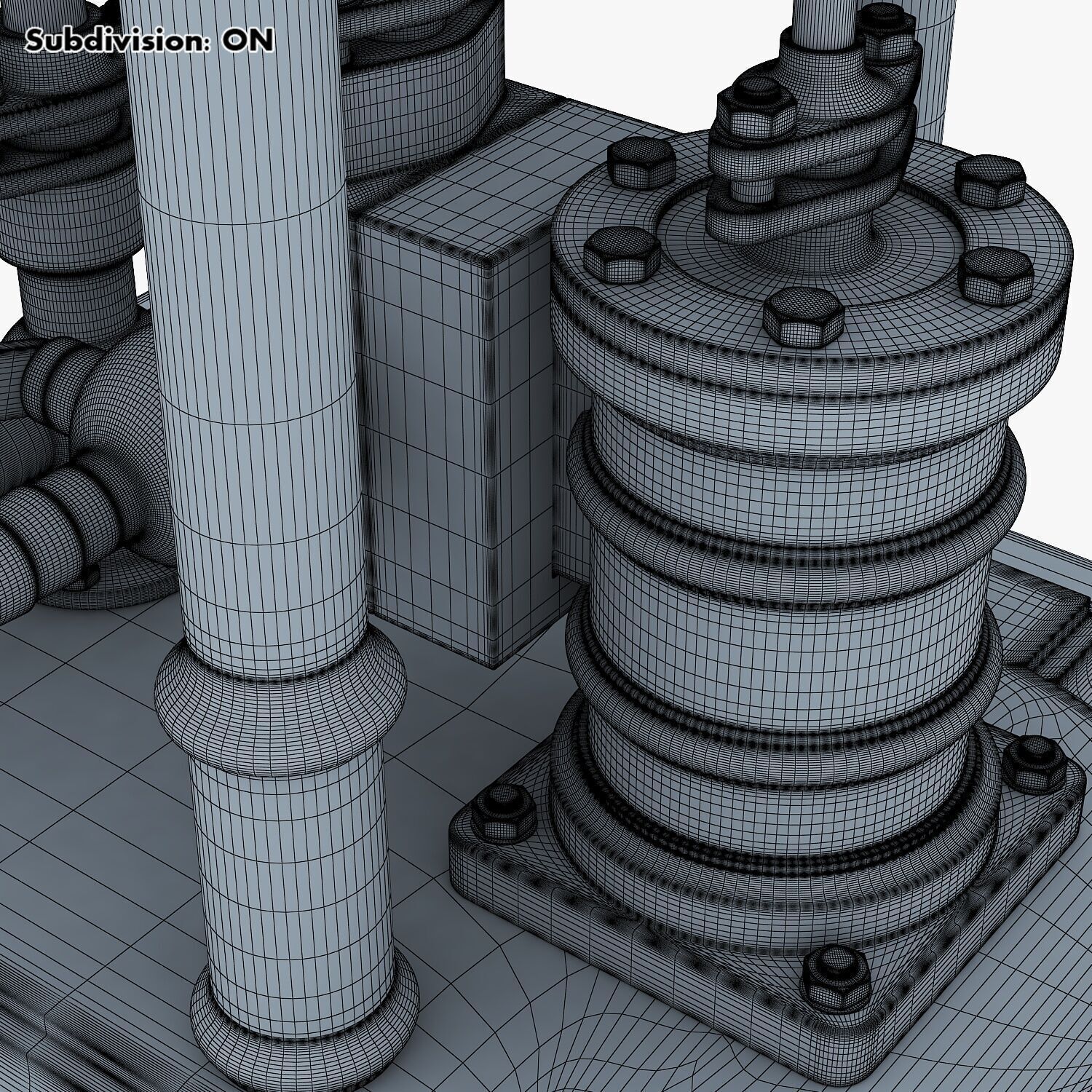 Classic Beam Steam Engine with Flywheel M1 3D model_52