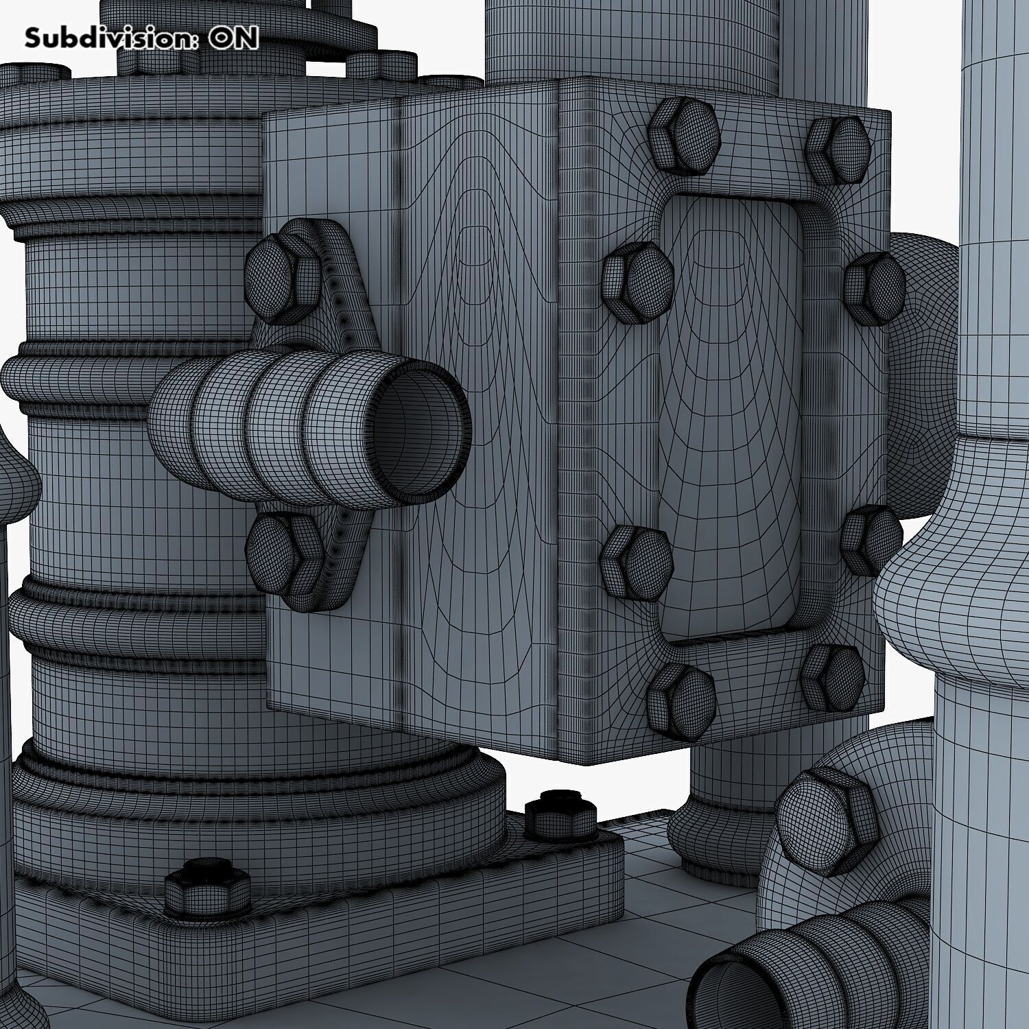 Classic Beam Steam Engine with Flywheel M1 3D model_58