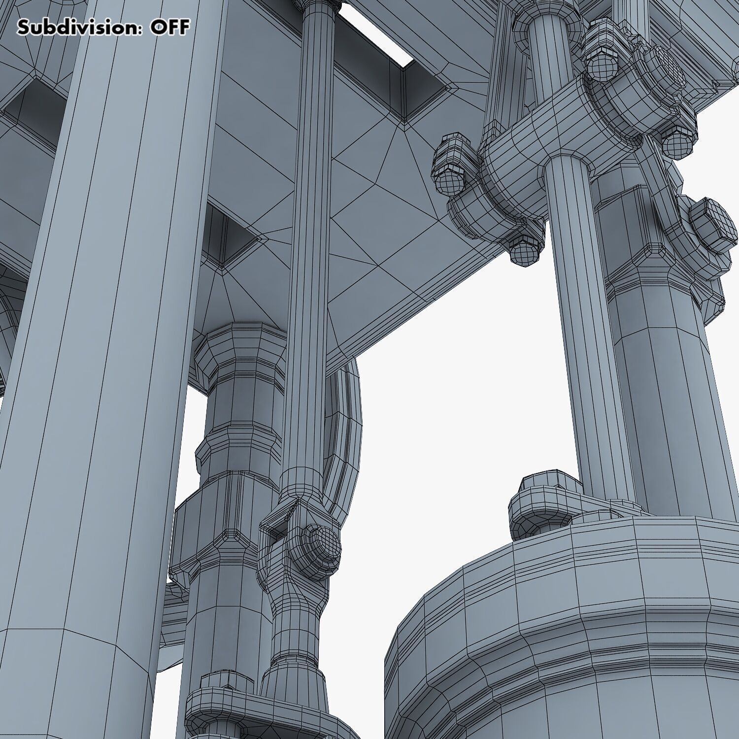 Classic Beam Steam Engine with Flywheel M1 3D model_51