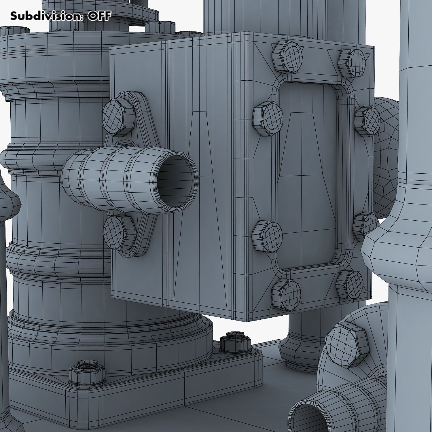 Classic Beam Steam Engine with Flywheel M1 3D model_59
