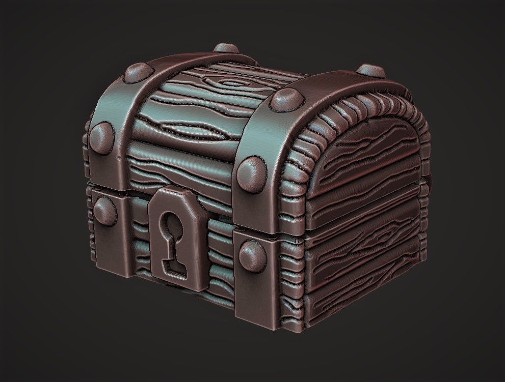 Treasure Chest  Free 3D print model_1