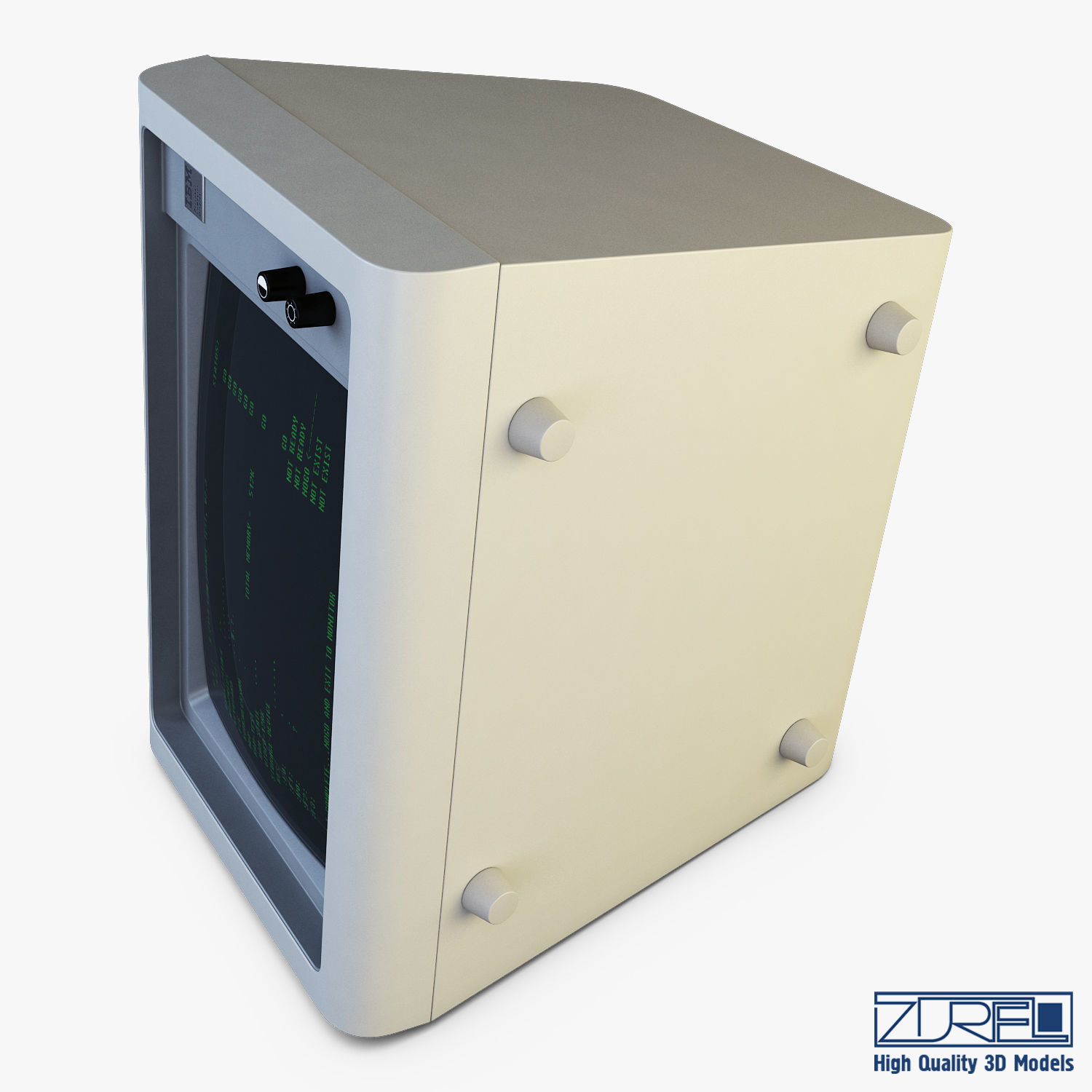 IBM 5150 Monitor 3D model_12
