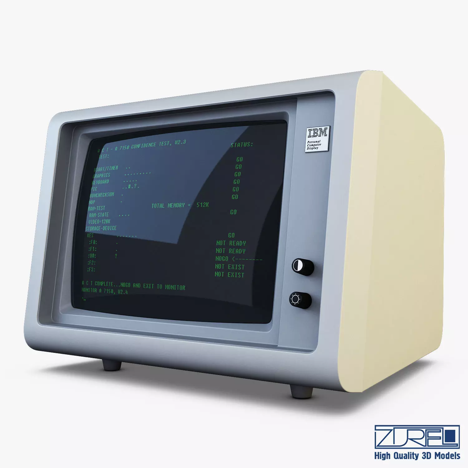 IBM 5150 Monitor 3D model_0