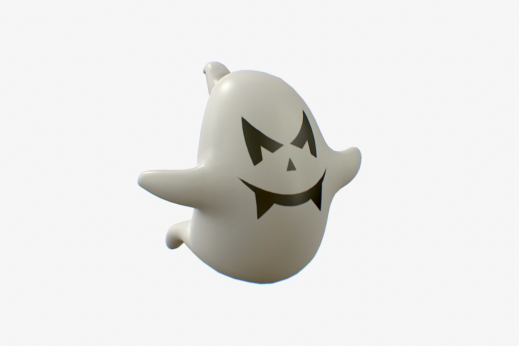 Cartoon ghost V2 Low-poly 3D model_3