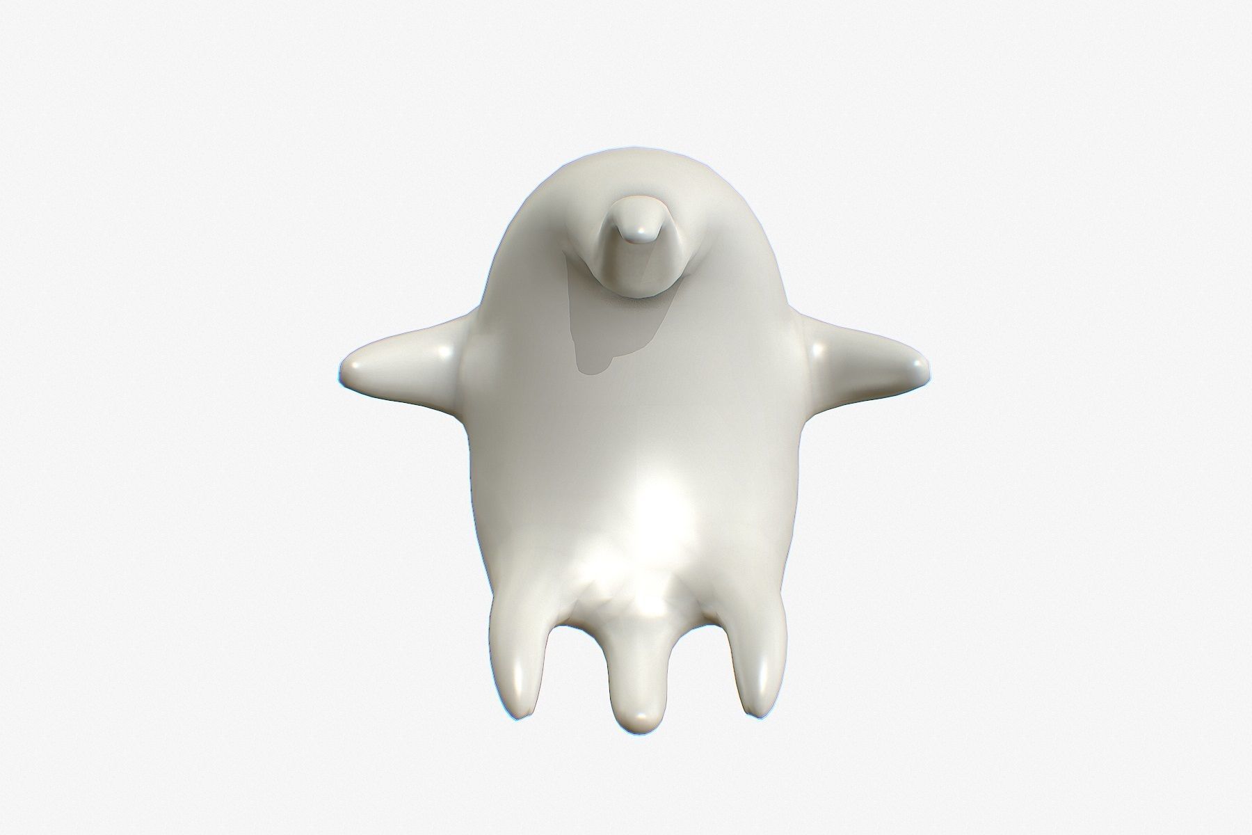 Cartoon ghost V2 Low-poly 3D model_6