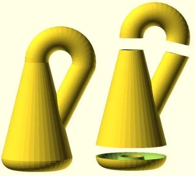 Klein Bottle from simple primitives Free 3D print model_0