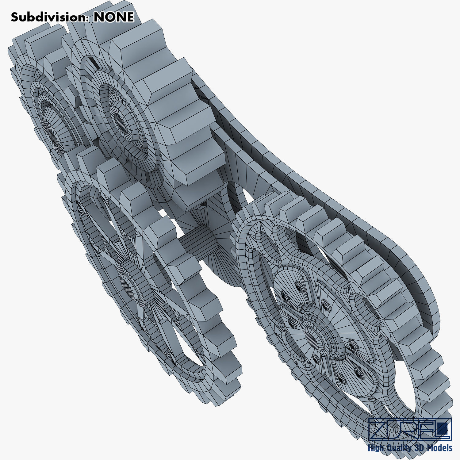 Gear Mechanism Low Poly v 6 Low-poly 3D model_37