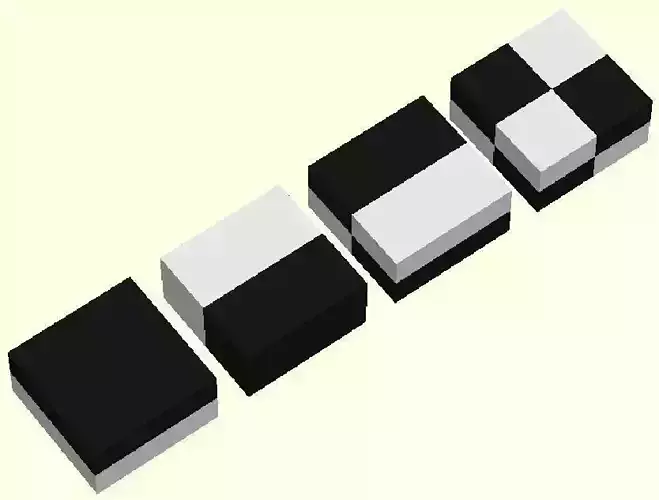Two colour calibration cubes Free 3D print model