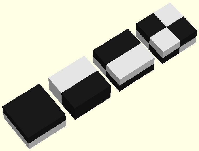 Two colour calibration cubes free 3D model 3D printable CGTrader