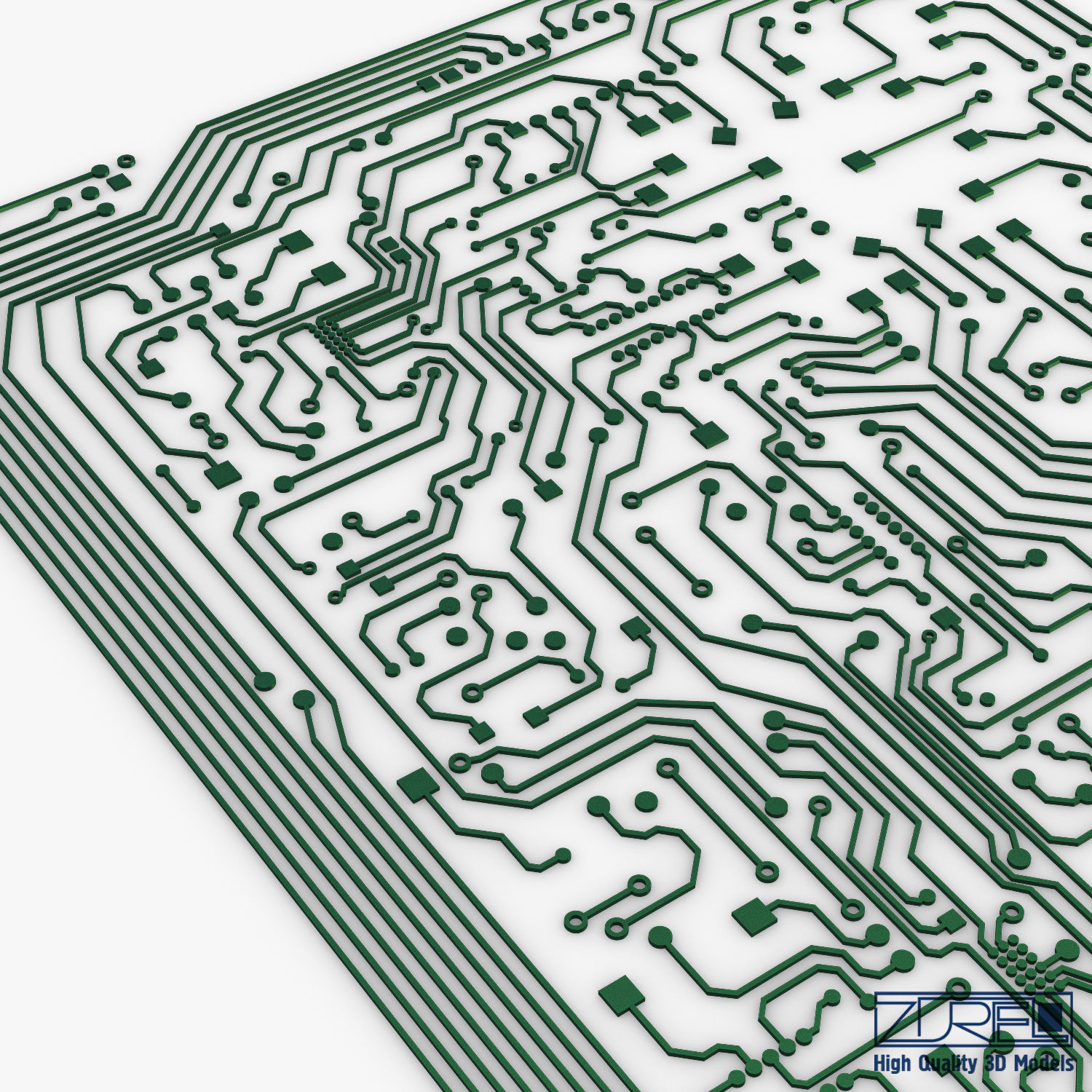 Electronic circuit board v 2 Low-poly 3D model_19
