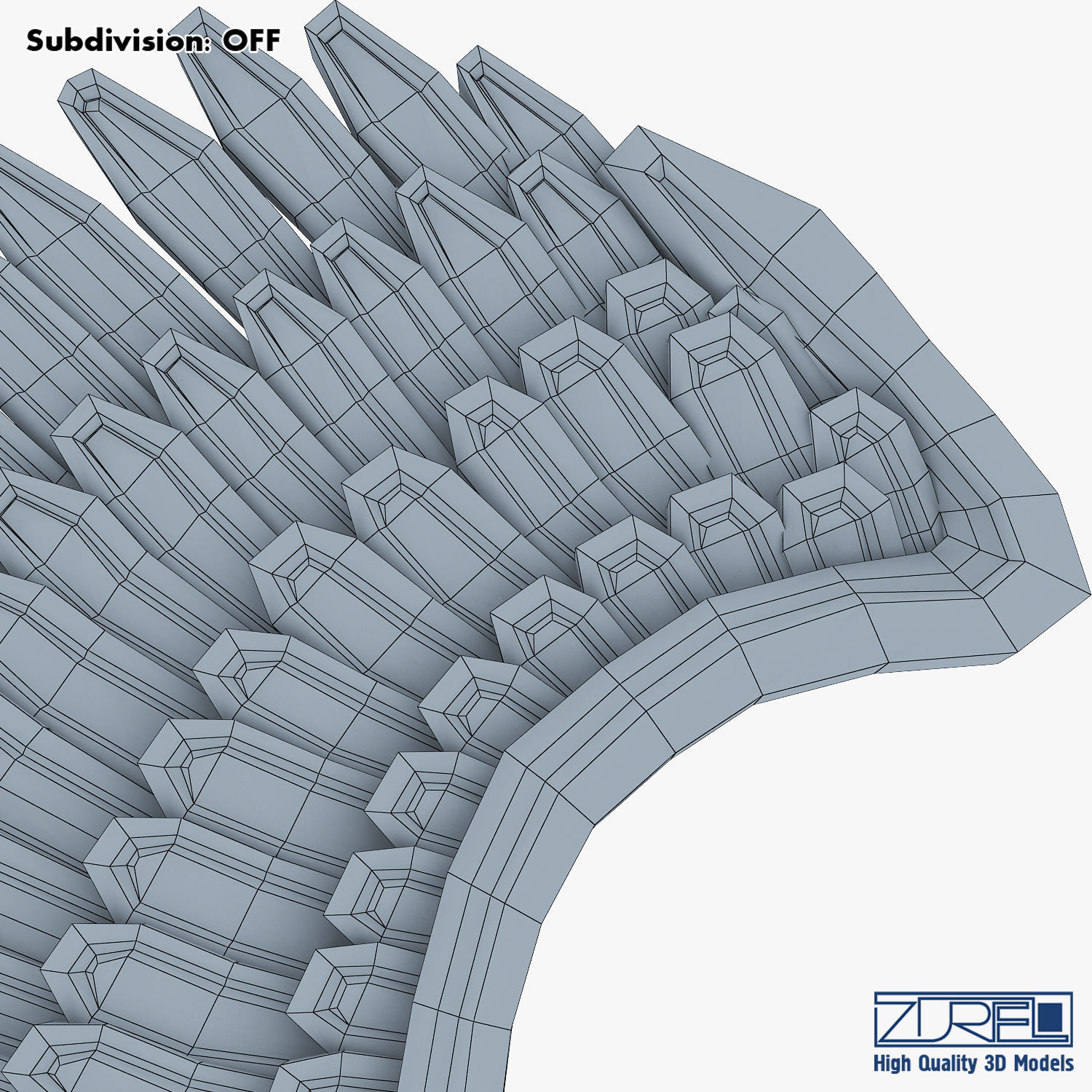 Eagle Wings Gold v 2 3D model_16