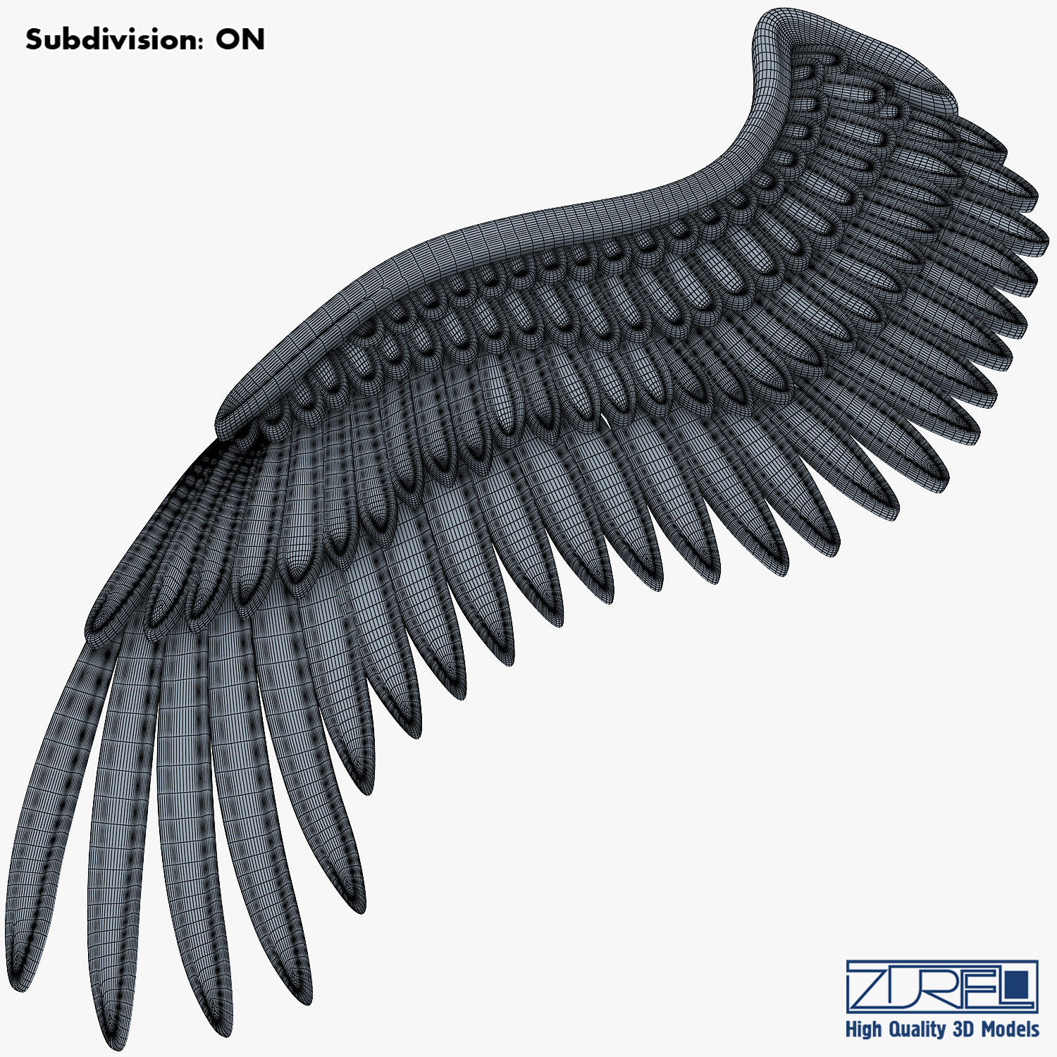 Eagle Wings Gold v 2 3D model_9