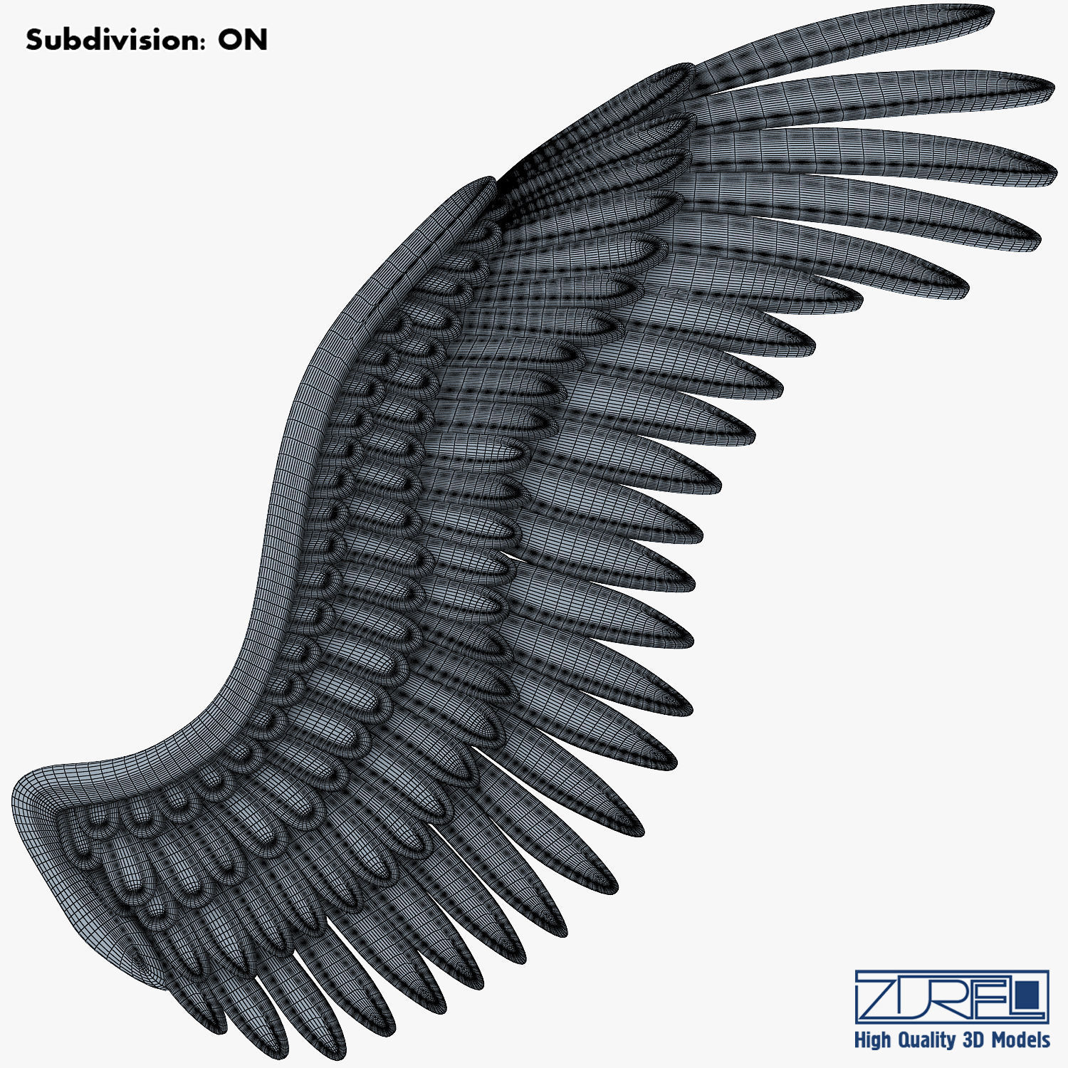 Eagle Wings Gold v 2 3D model_11