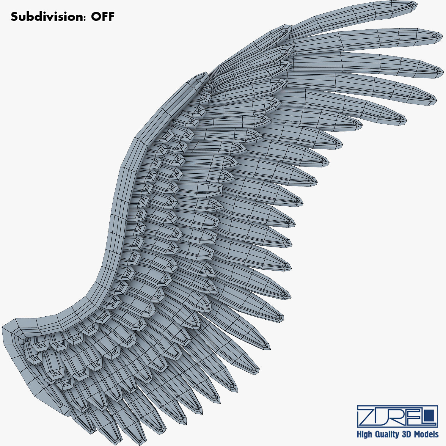 Eagle Wings Gold v 2 3D model_12