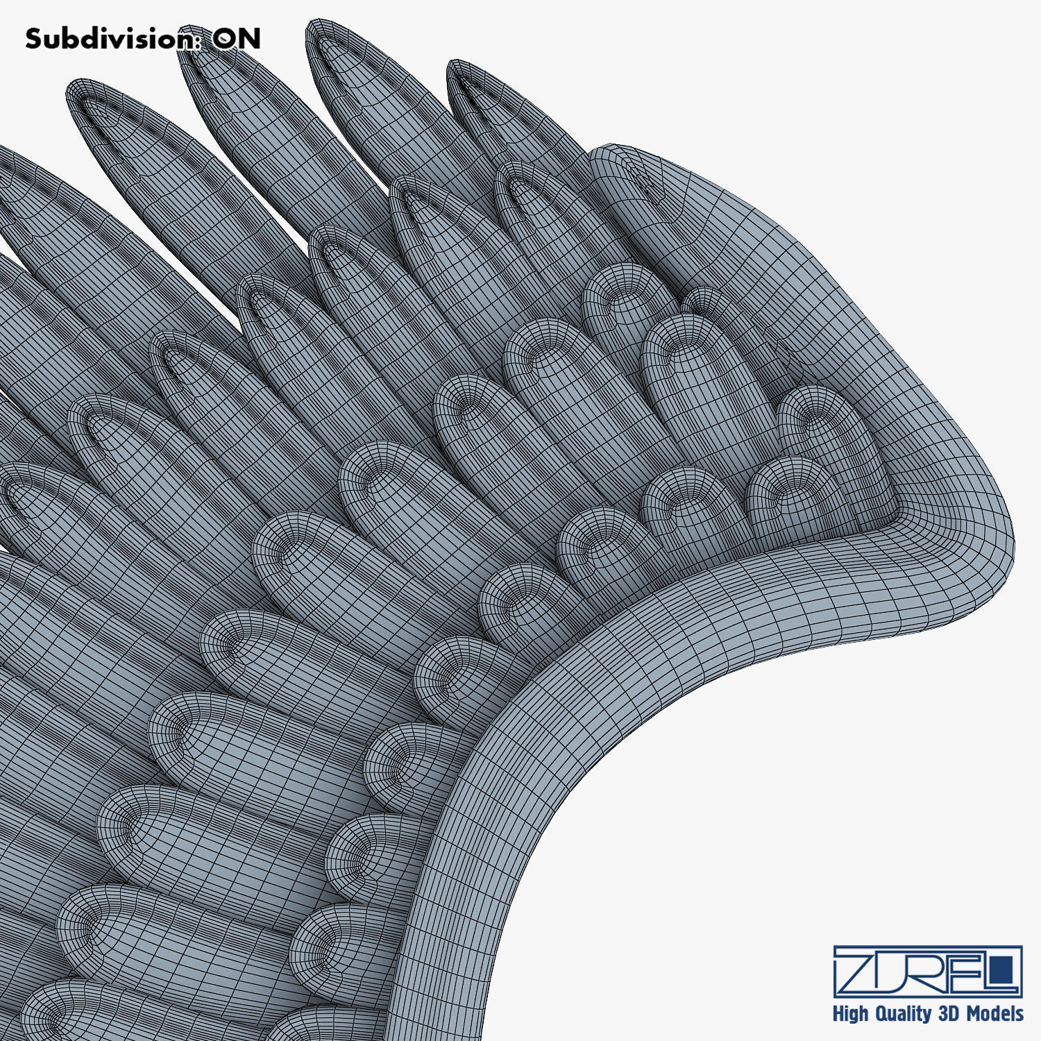 Eagle Wings Gold v 2 3D model_15