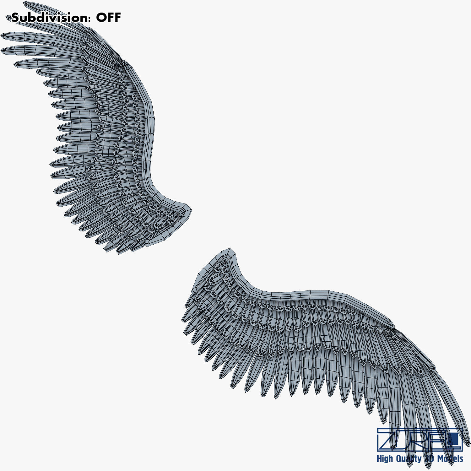 Eagle Wings Gold v 2 3D model_8