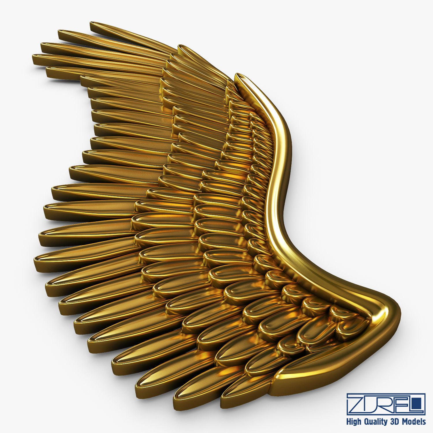 Eagle Wings Gold v 2 3D model_6