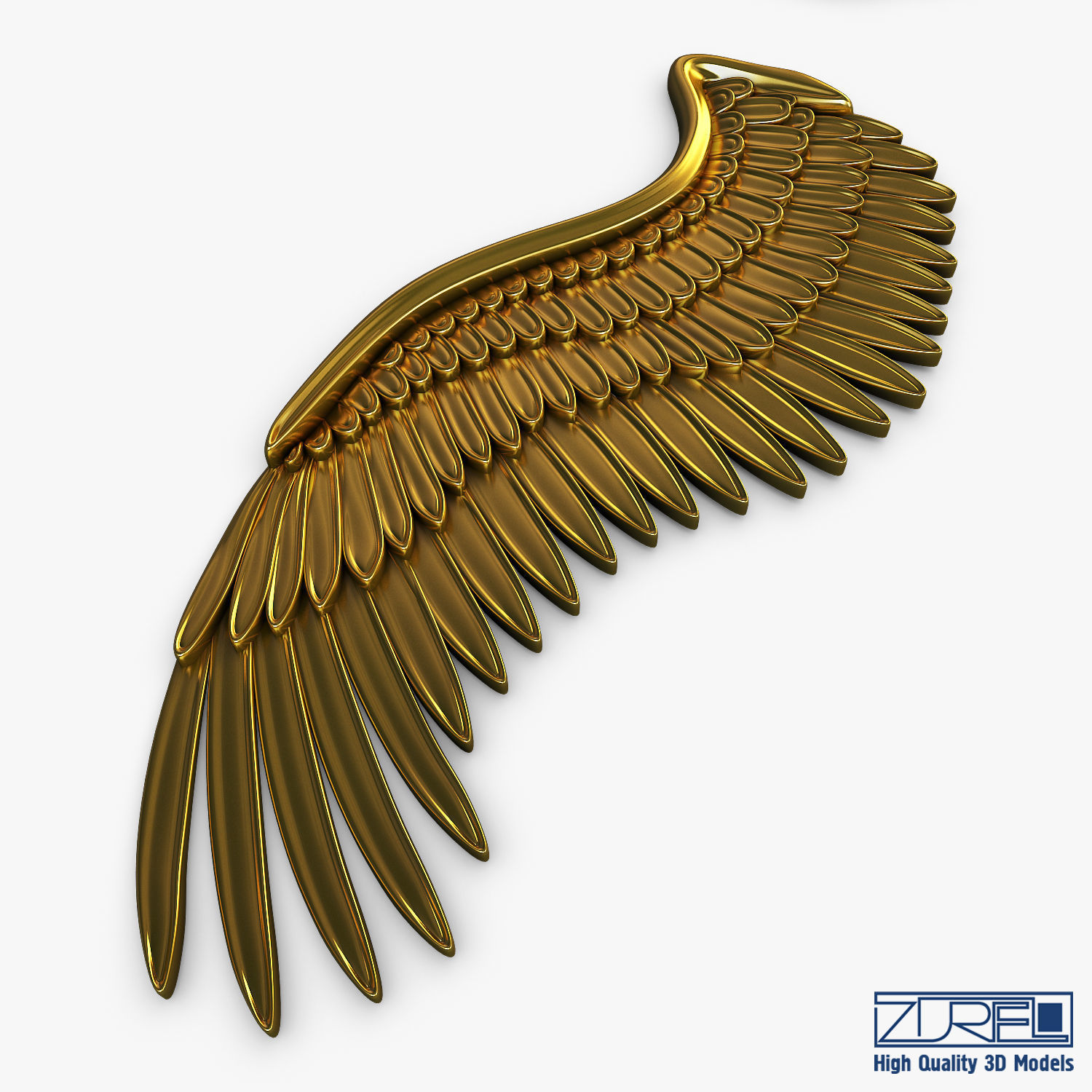 Eagle Wings Gold v 2 3D model_5