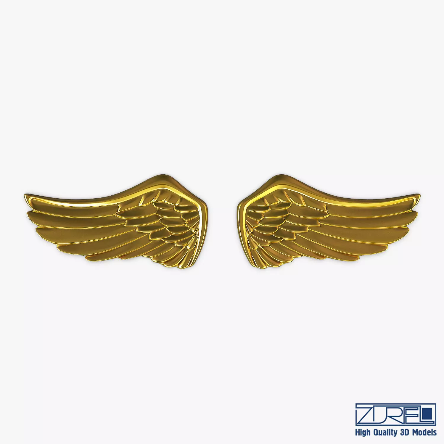 Eagle Wings Gold v 1 3D model