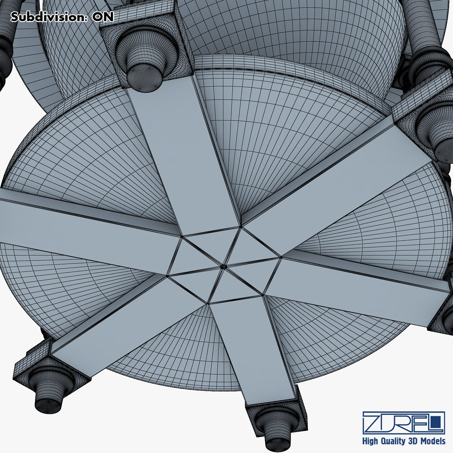 Antique Globe Low-poly 3D model_31