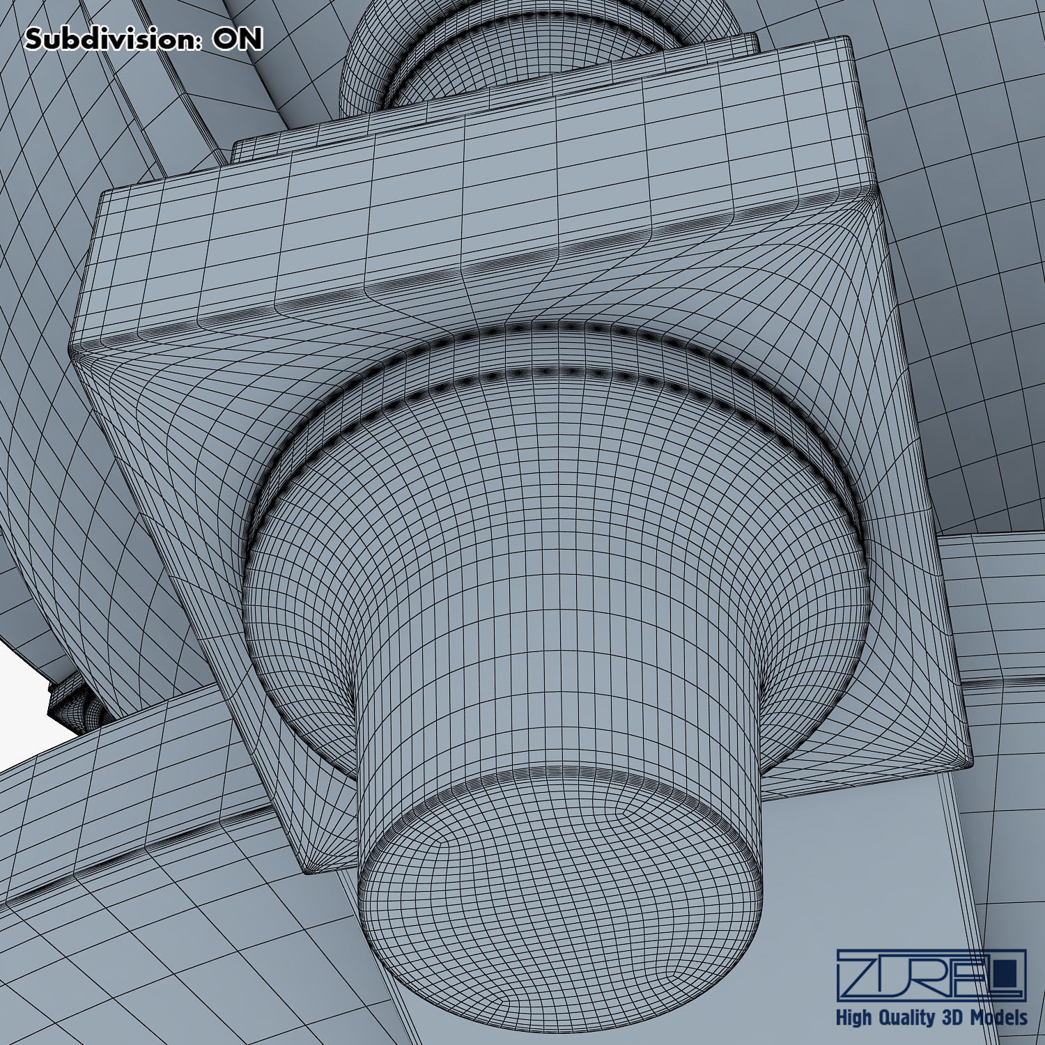 Antique Globe Low-poly 3D model_33