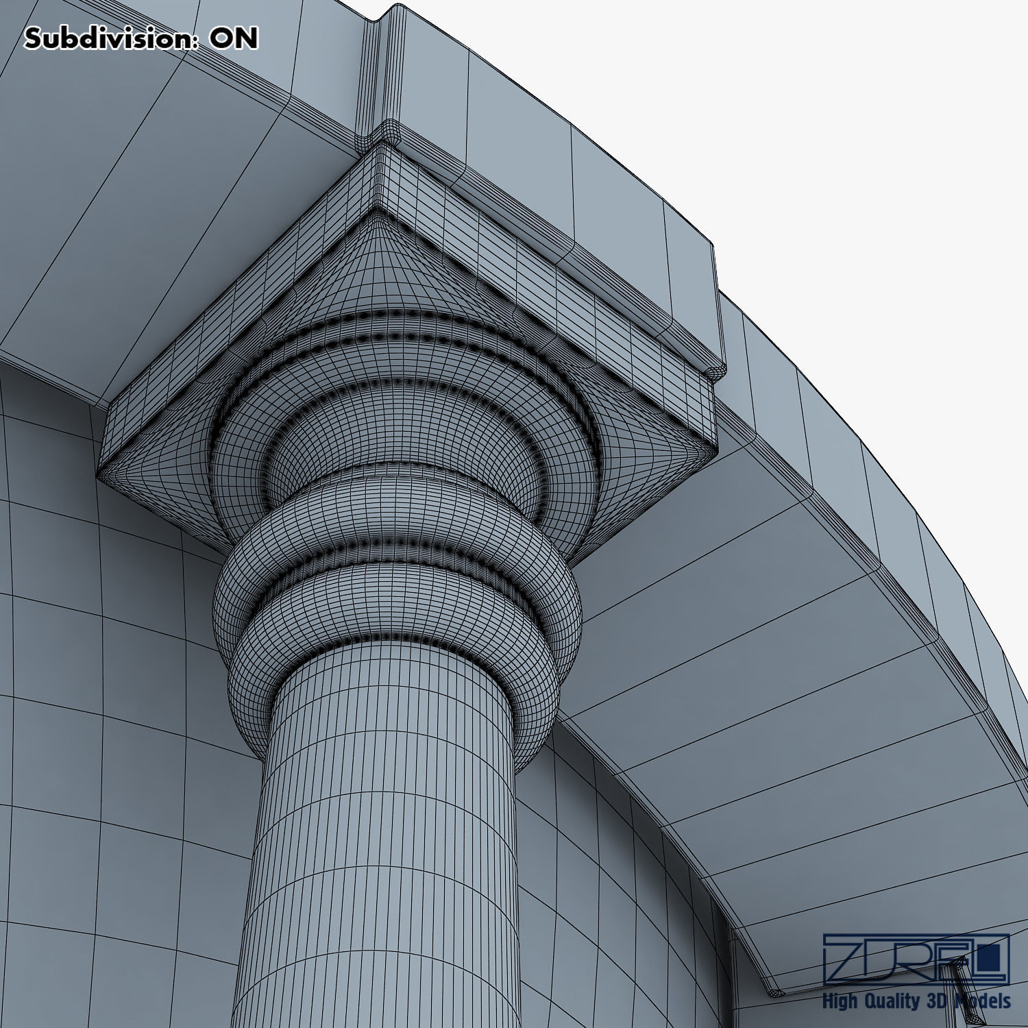 Antique Globe Low-poly 3D model_23