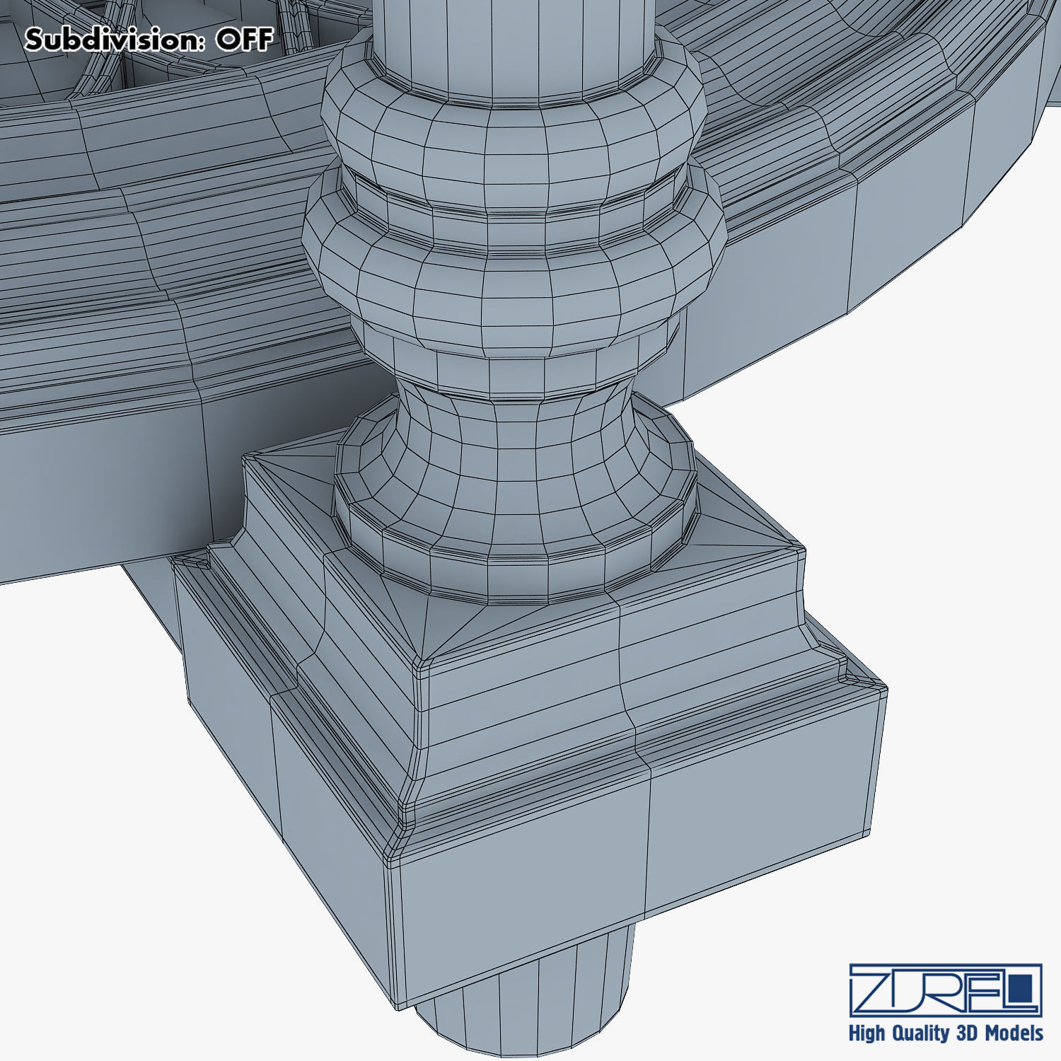 Antique Globe Low-poly 3D model_28