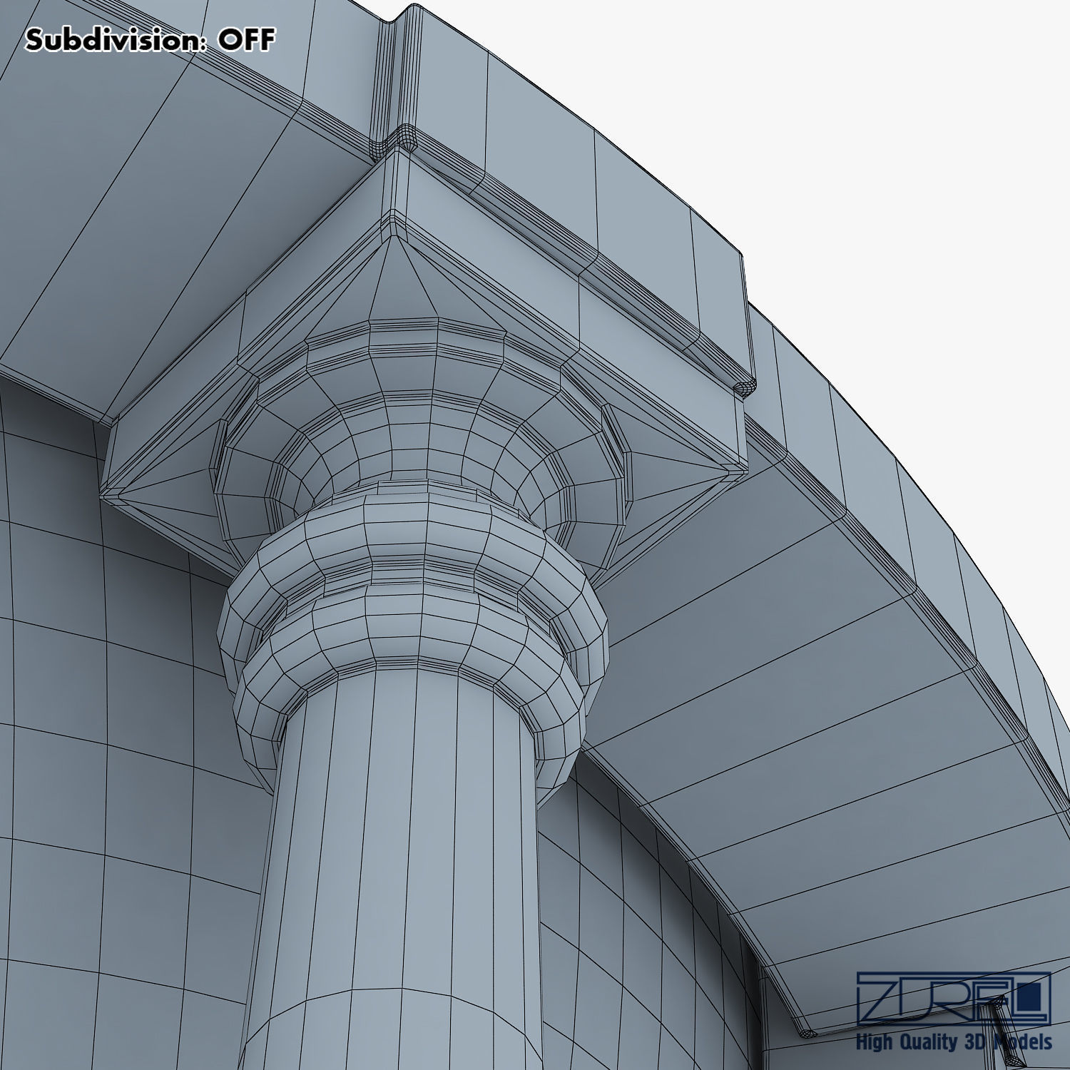 Antique Globe Low-poly 3D model_24