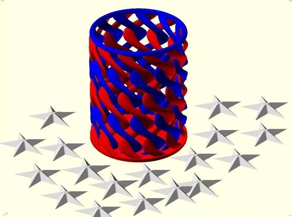Two Colour Spiral Cup Free 3D print model