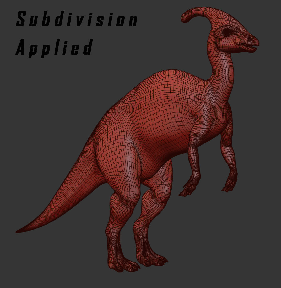 Parasaurolophus 8192 HD - 3d animated model Low-poly 3D model_28