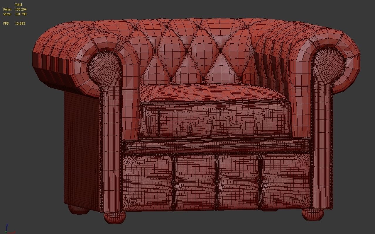 Bonjur Abajur Chair Black 3D model_4