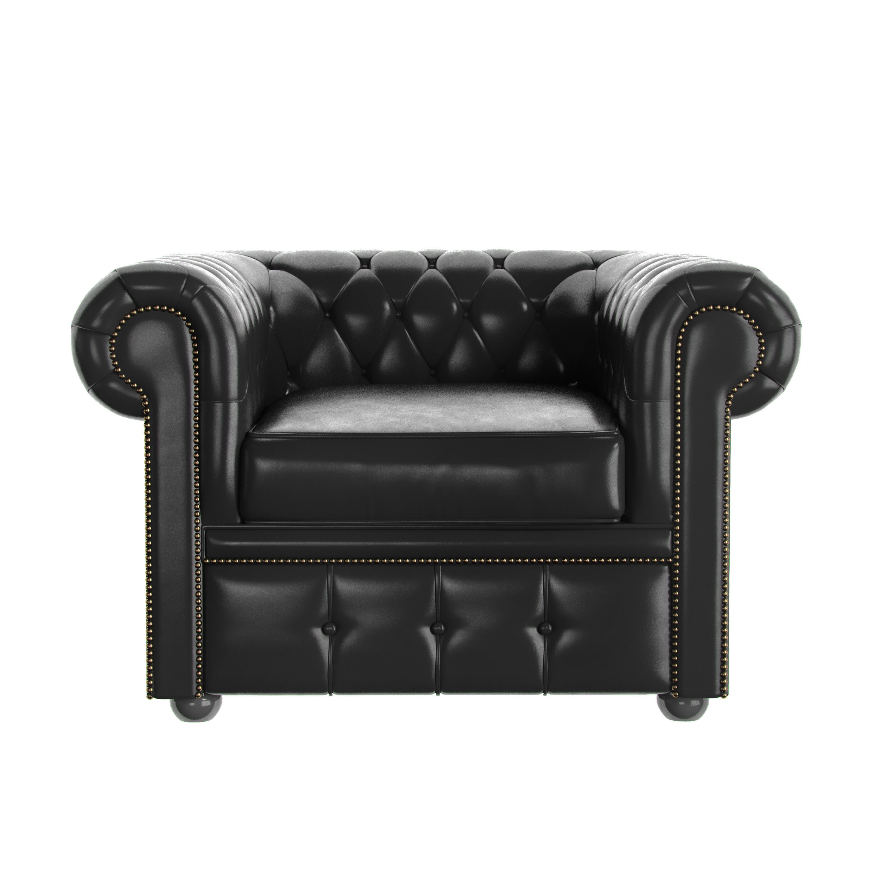 Bonjur Abajur Chair Black 3D model_1