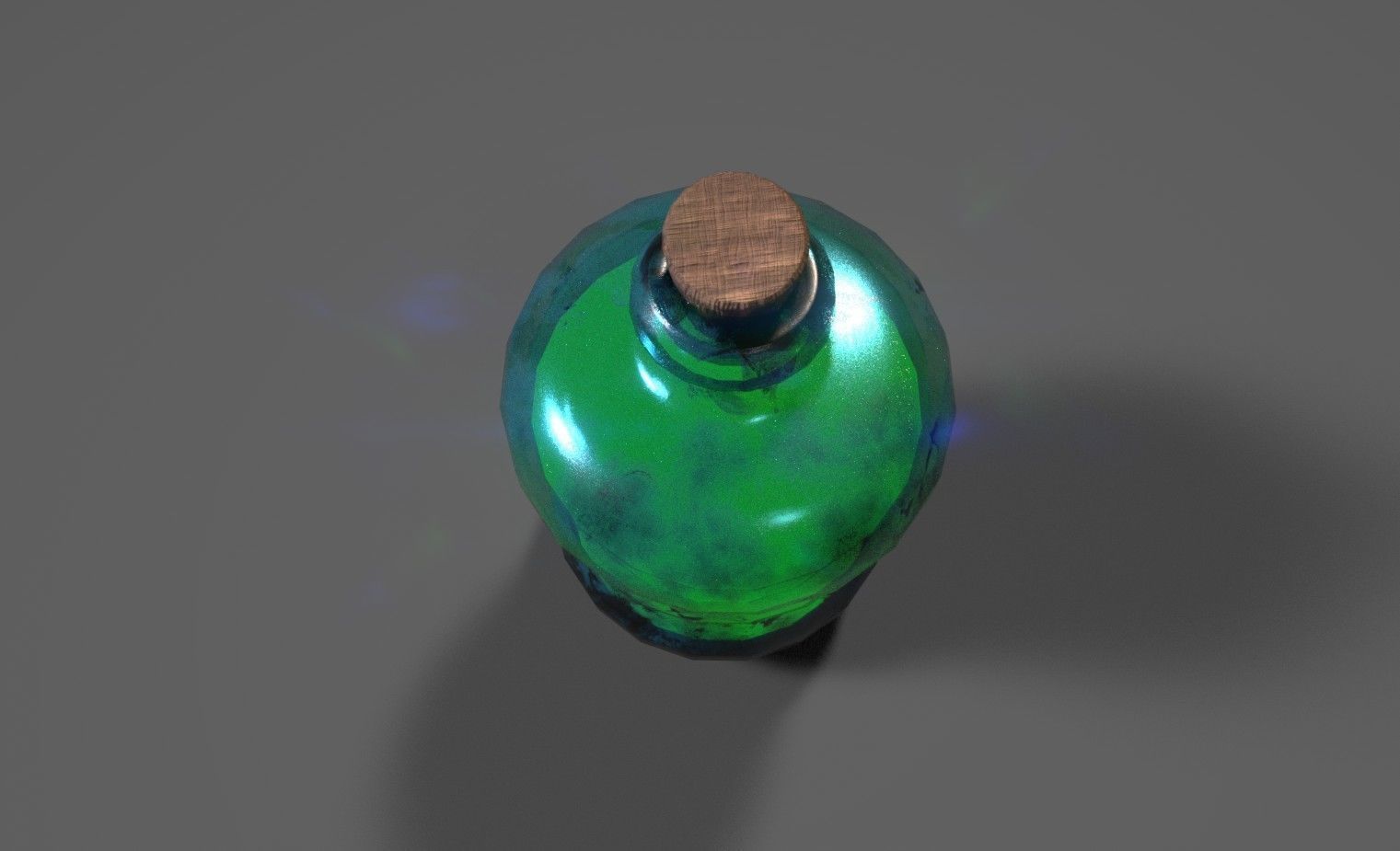 Green Potion Low-poly 3D model_2