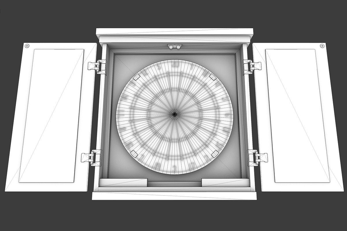 Darts dart board Low-poly 3D model_14