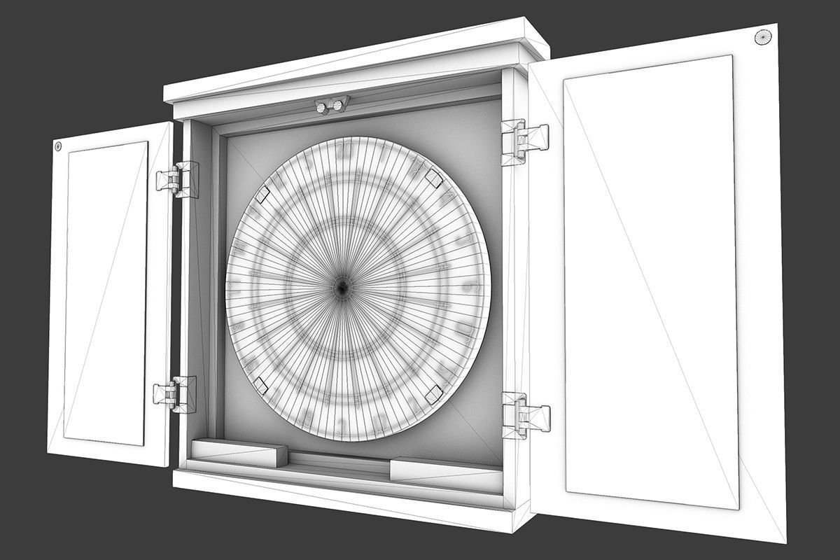 Darts dart board Low-poly 3D model_15
