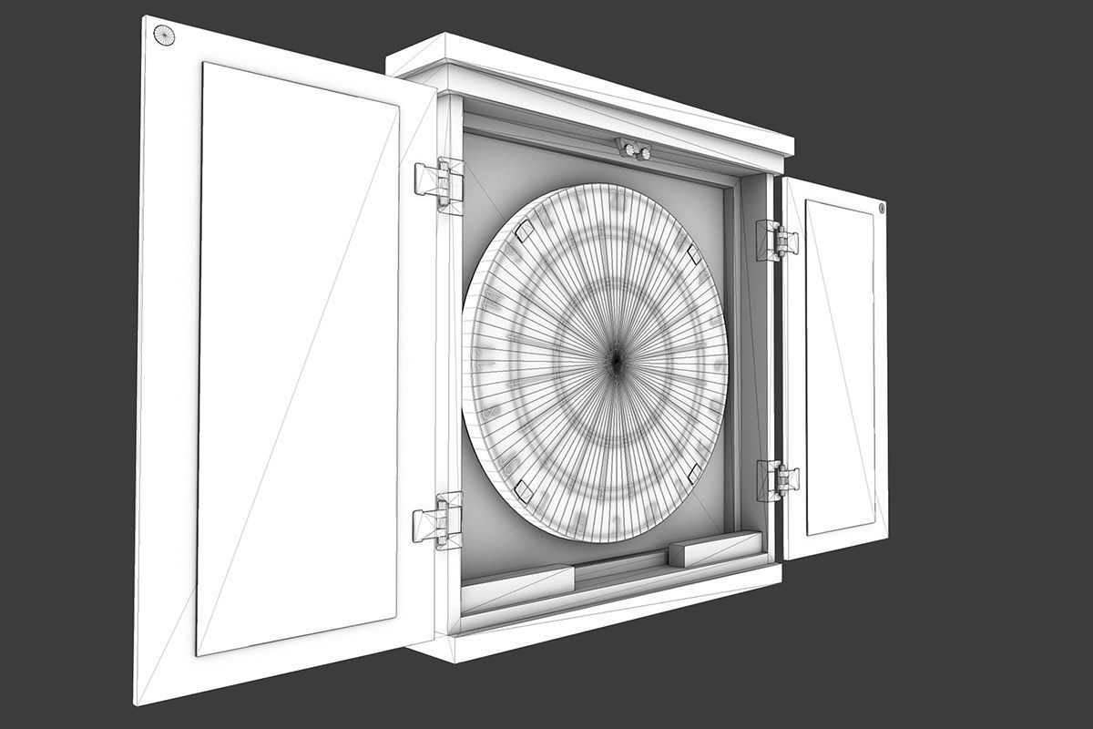 Darts dart board Low-poly 3D model_13