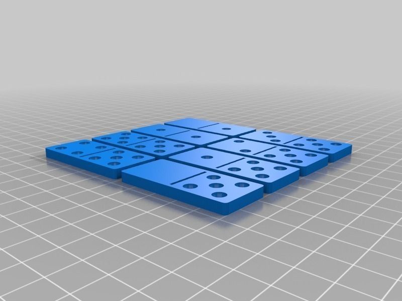Set of Dominoes for printing Free 3D print model_8