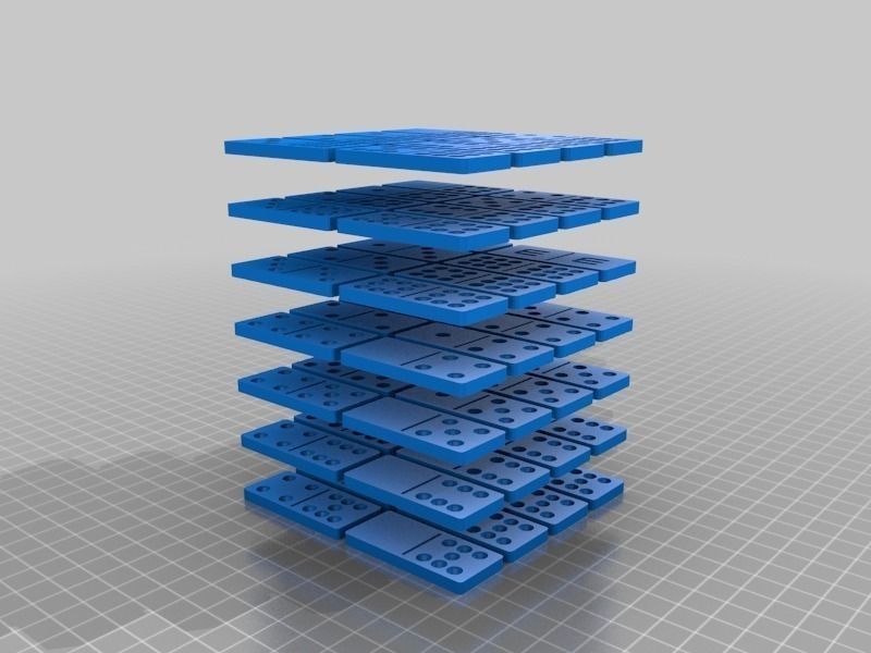 Set of Dominoes for printing Free 3D print model_13