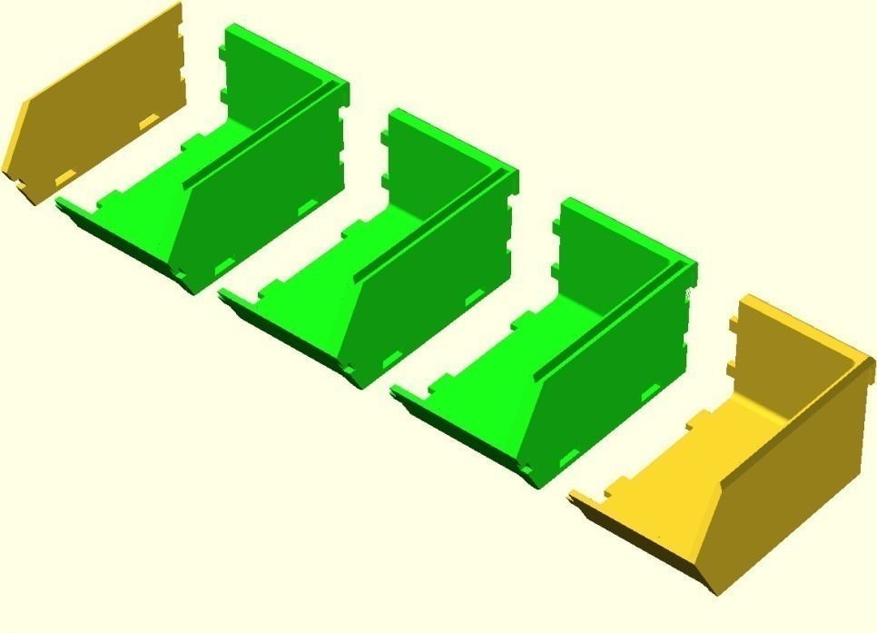 Side Stackable Component Bins Free 3D print model_2