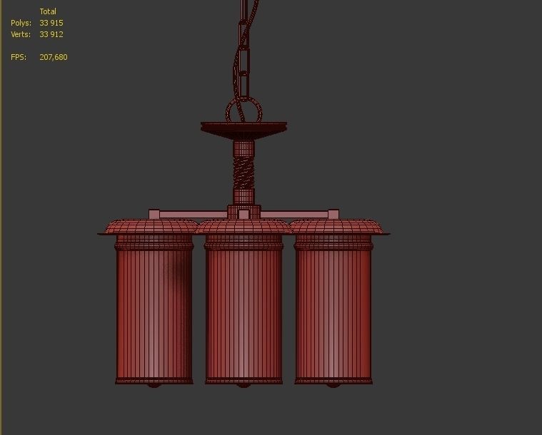 Hanging Lamp LOFT HOUSE P-120 3D model_4