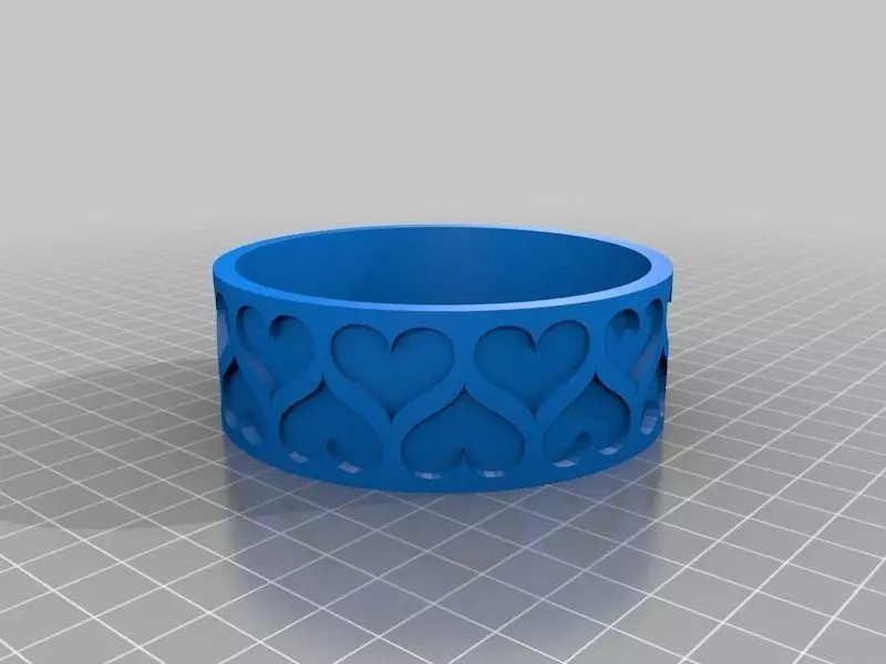 Bezier Heart Bracelet in OpenScad Free 3D print model_0