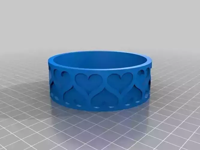 Bezier Heart Bracelet in OpenScad