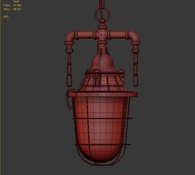 Hanging lamp LOFT HOUSE P-112 3D model_4