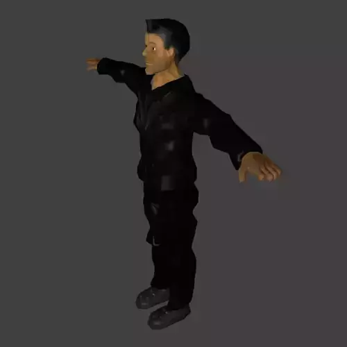 Man in Jacket Low poly
