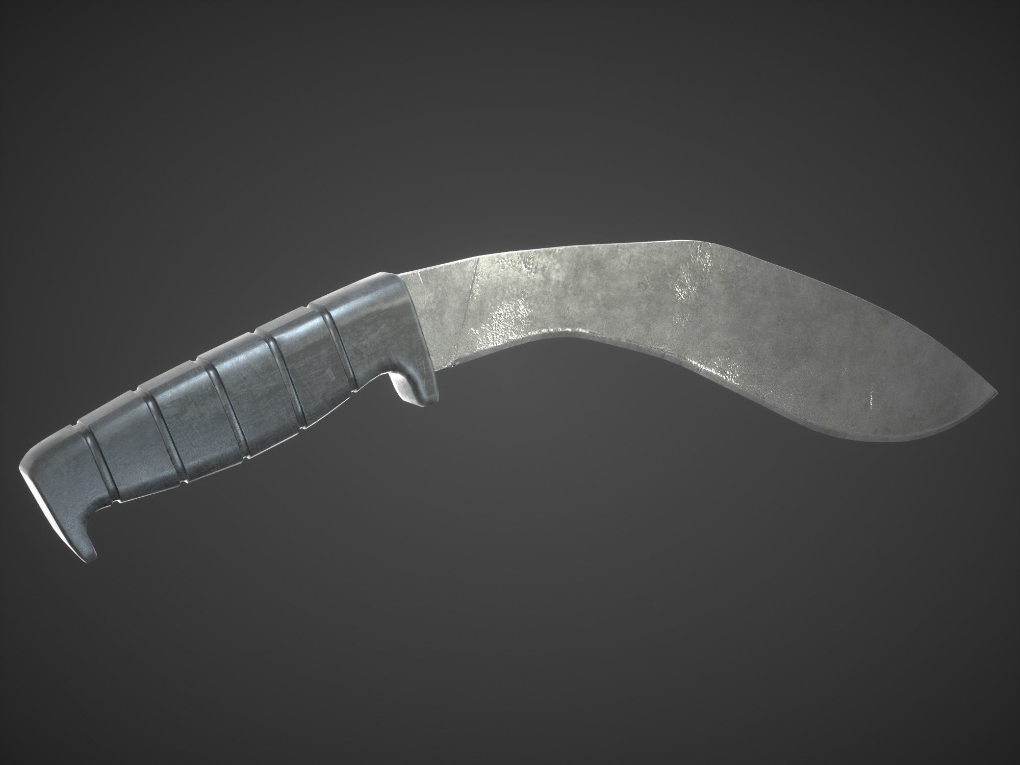 Kukri machete Low-poly 3D model_5