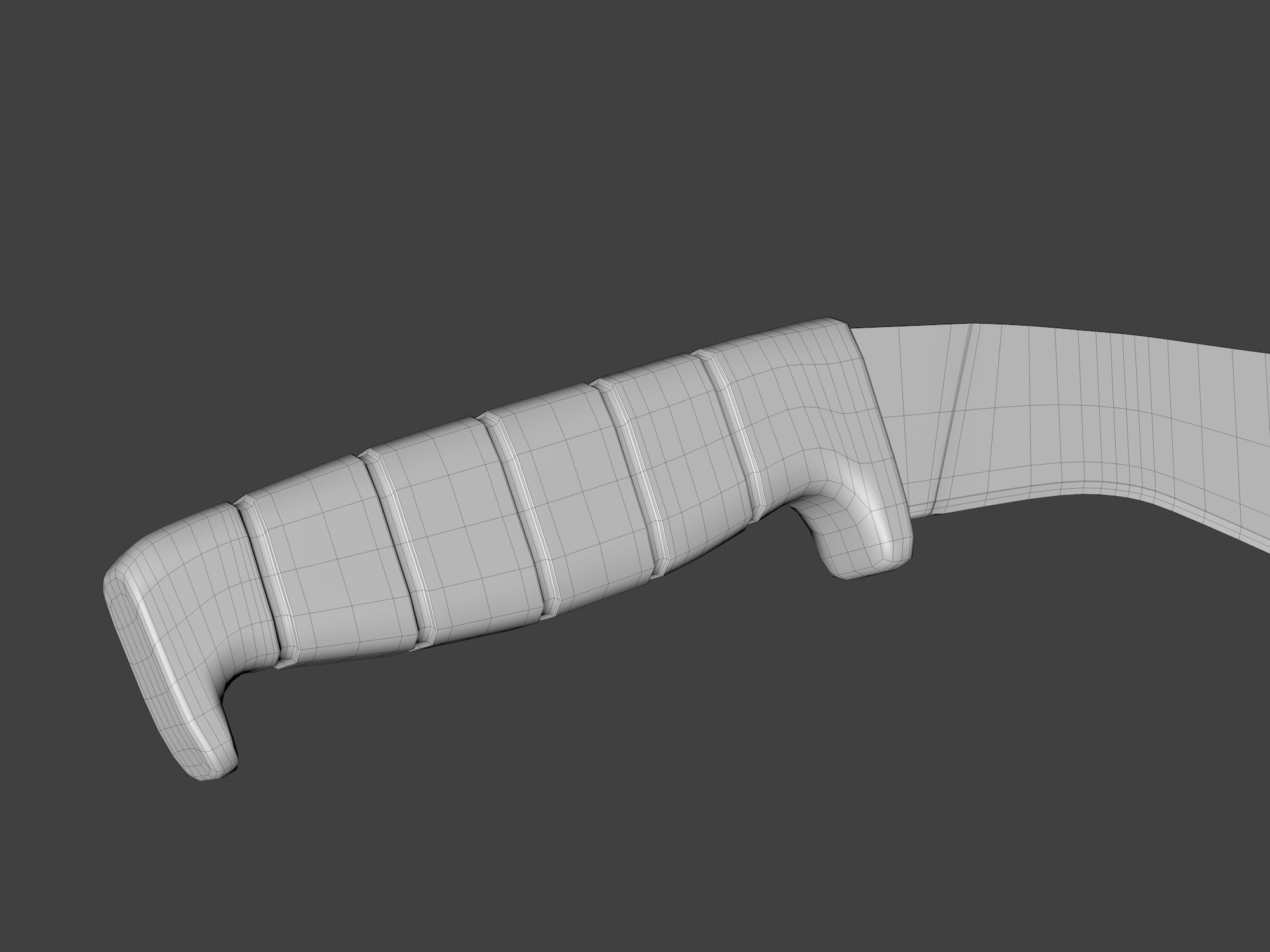 Kukri machete Low-poly 3D model_13