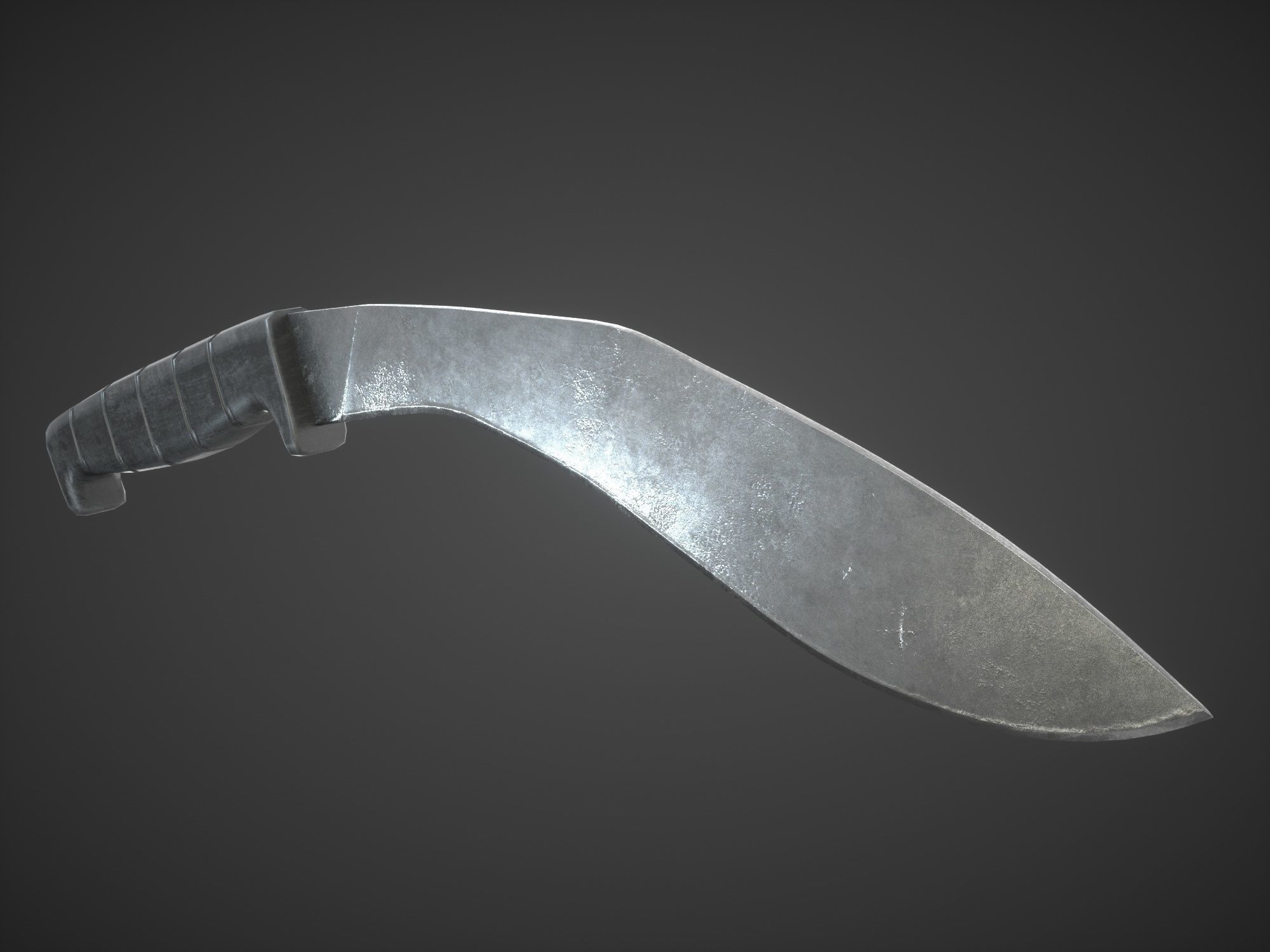 Kukri machete Low-poly 3D model_4