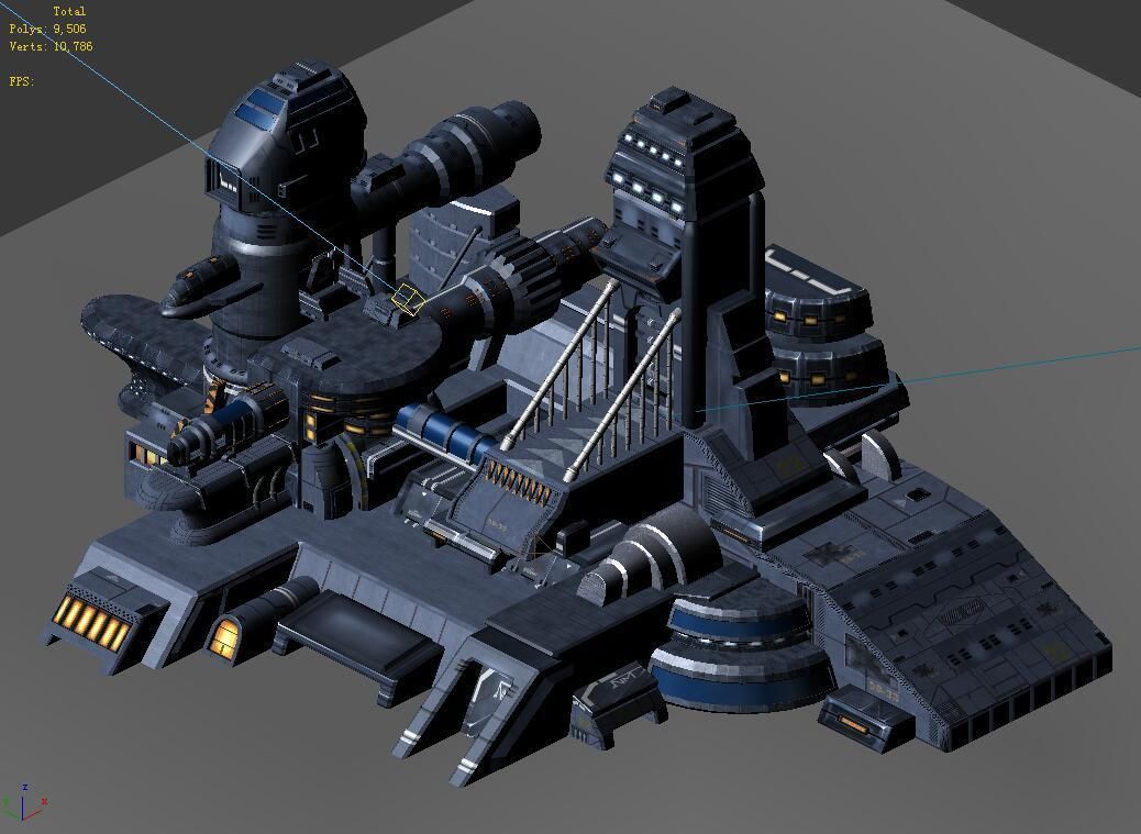 Sci Fi Building-Preparation Center 01 3D model_2