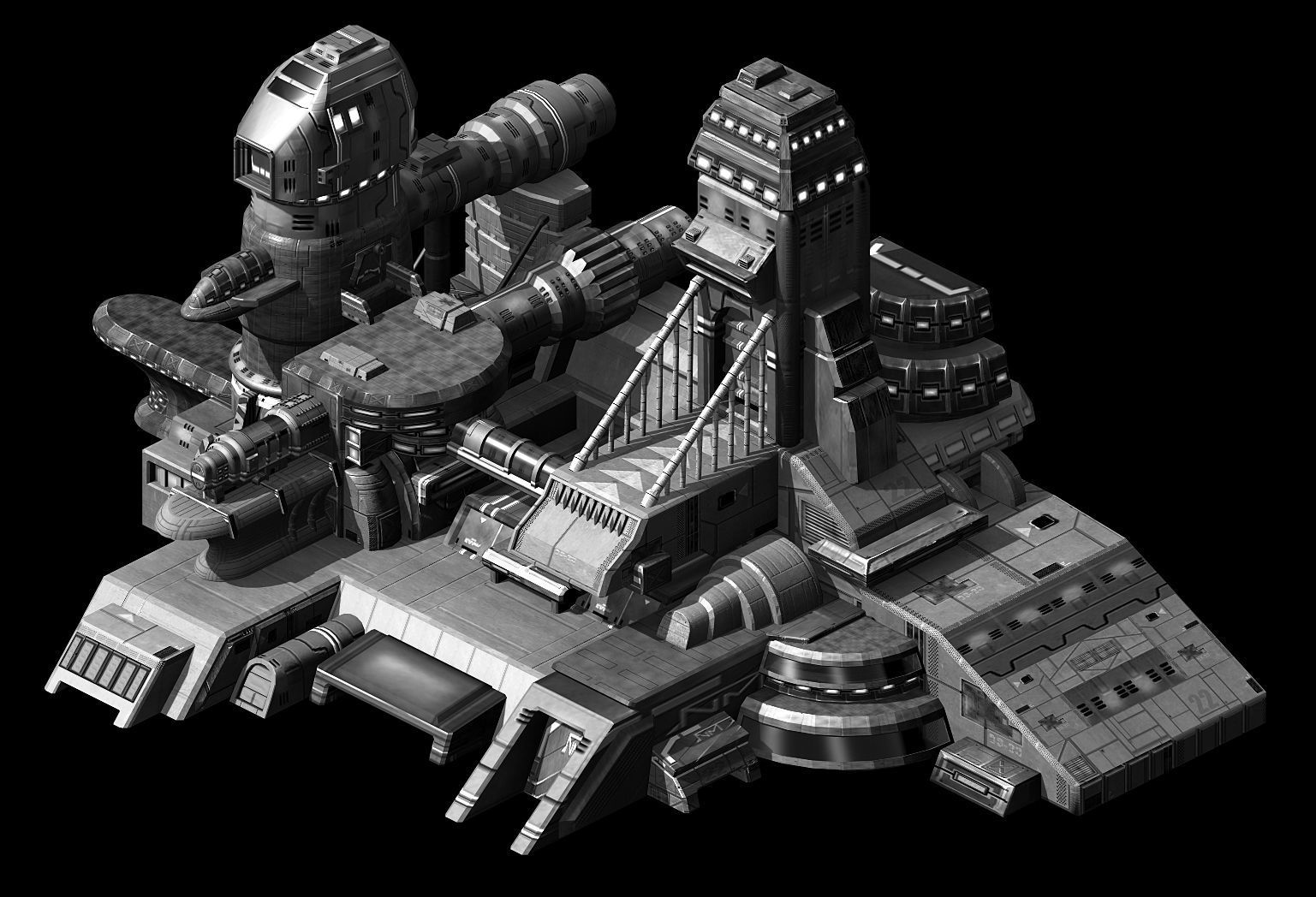 Sci Fi Building-Preparation Center 01 3D model_4